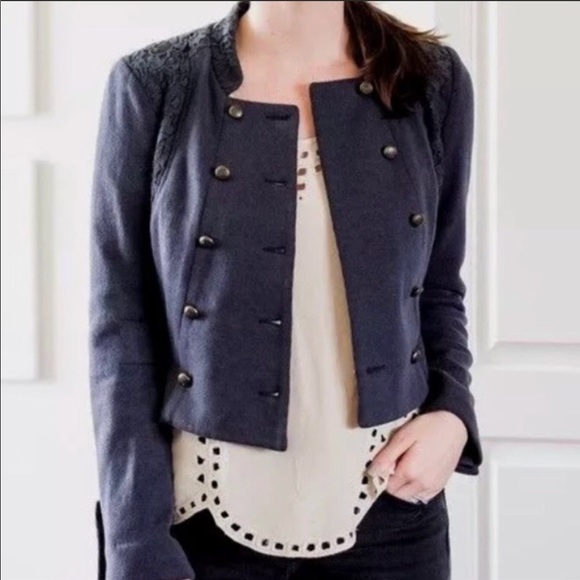 Free People Military Cropped Jacket Size 8 - Picture 7 of 8